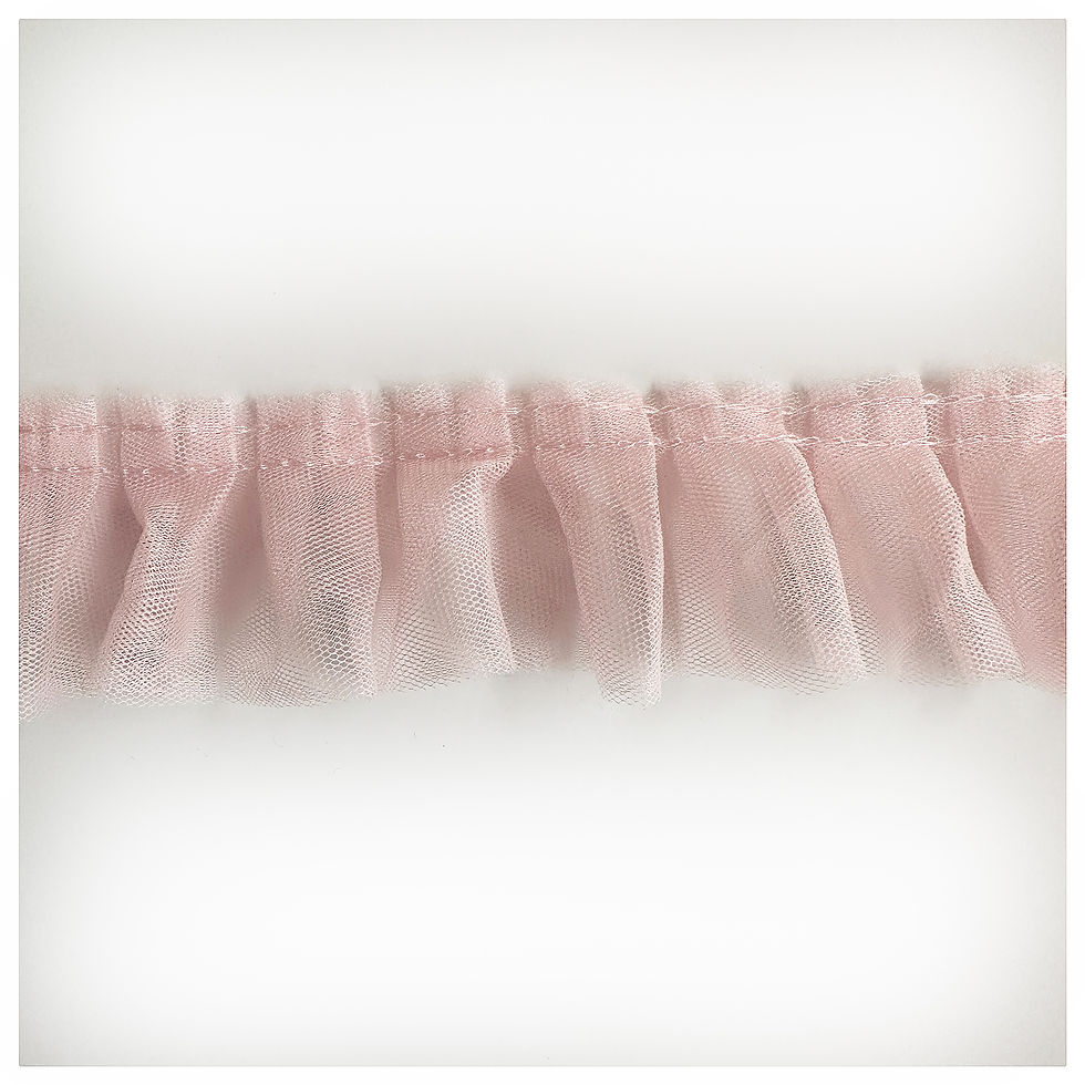 Thumbnail: Reneabouquets Trim-Tattered Pink Pleated Tulle