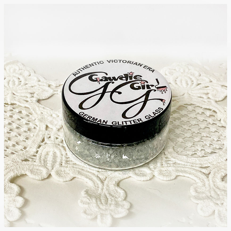 Thumbnail: 2 Ounce Hand Tinted Light Gray Gawdie Girl Chunky Glitter Glass