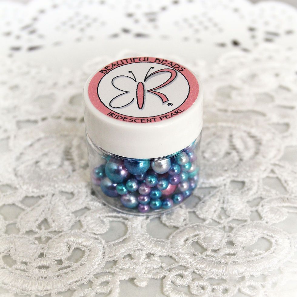 Thumbnail: .6 Ounce Beautiful Beads Mermaids Tail Iridescent Pearls
