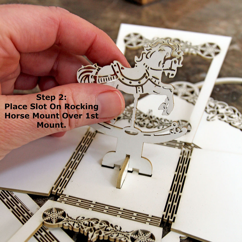 Thumbnail: Beautiful Board Rocking Horse Explosion Ornament, Box, Gift Hol