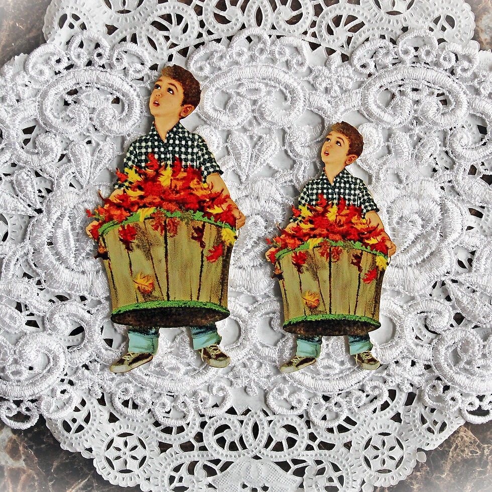Thumbnail: Printed Beautiful Board Tiny Little Wally Laser Cut Chipboard Die Cut