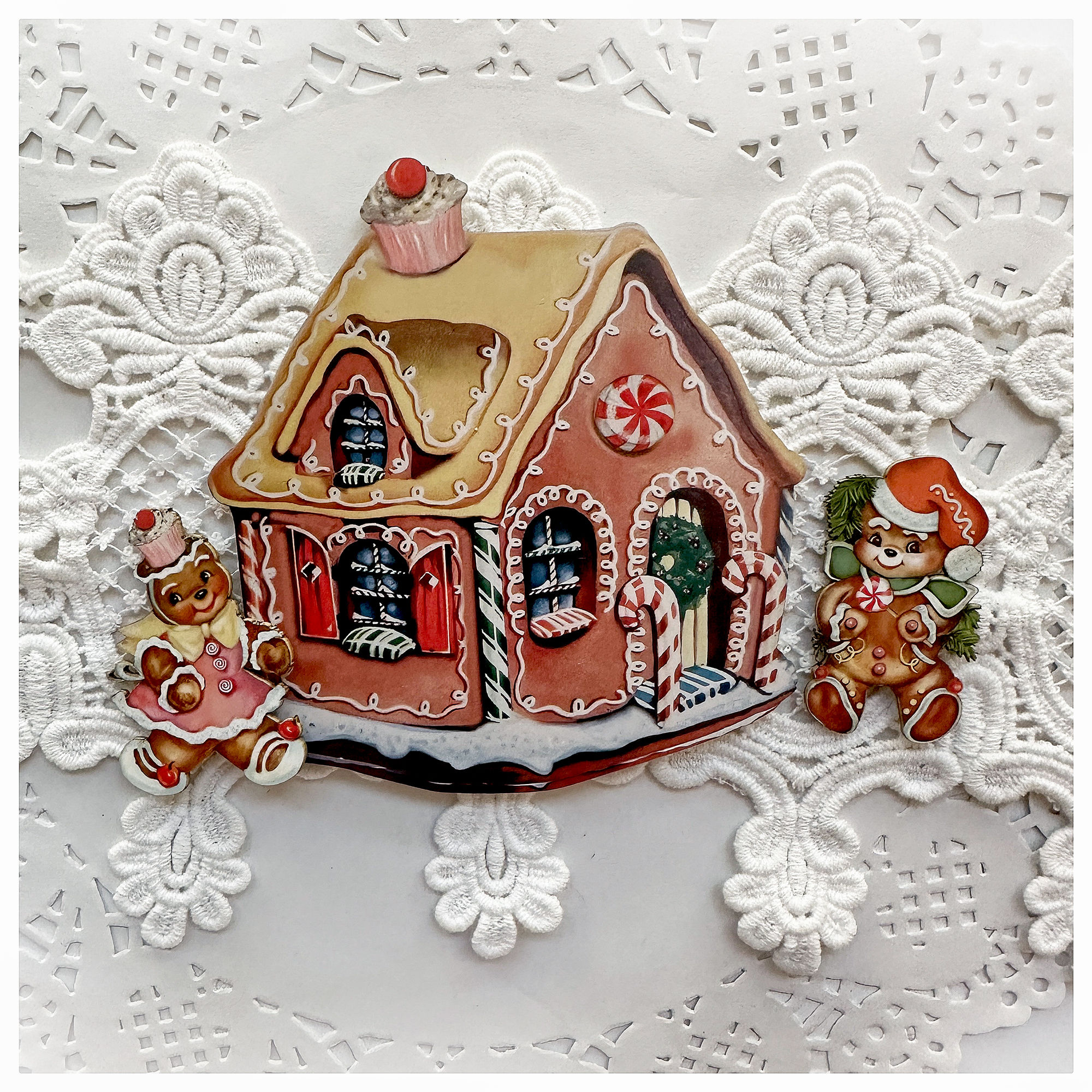Printed Beautiful Board Gingerbread Set Chipboard