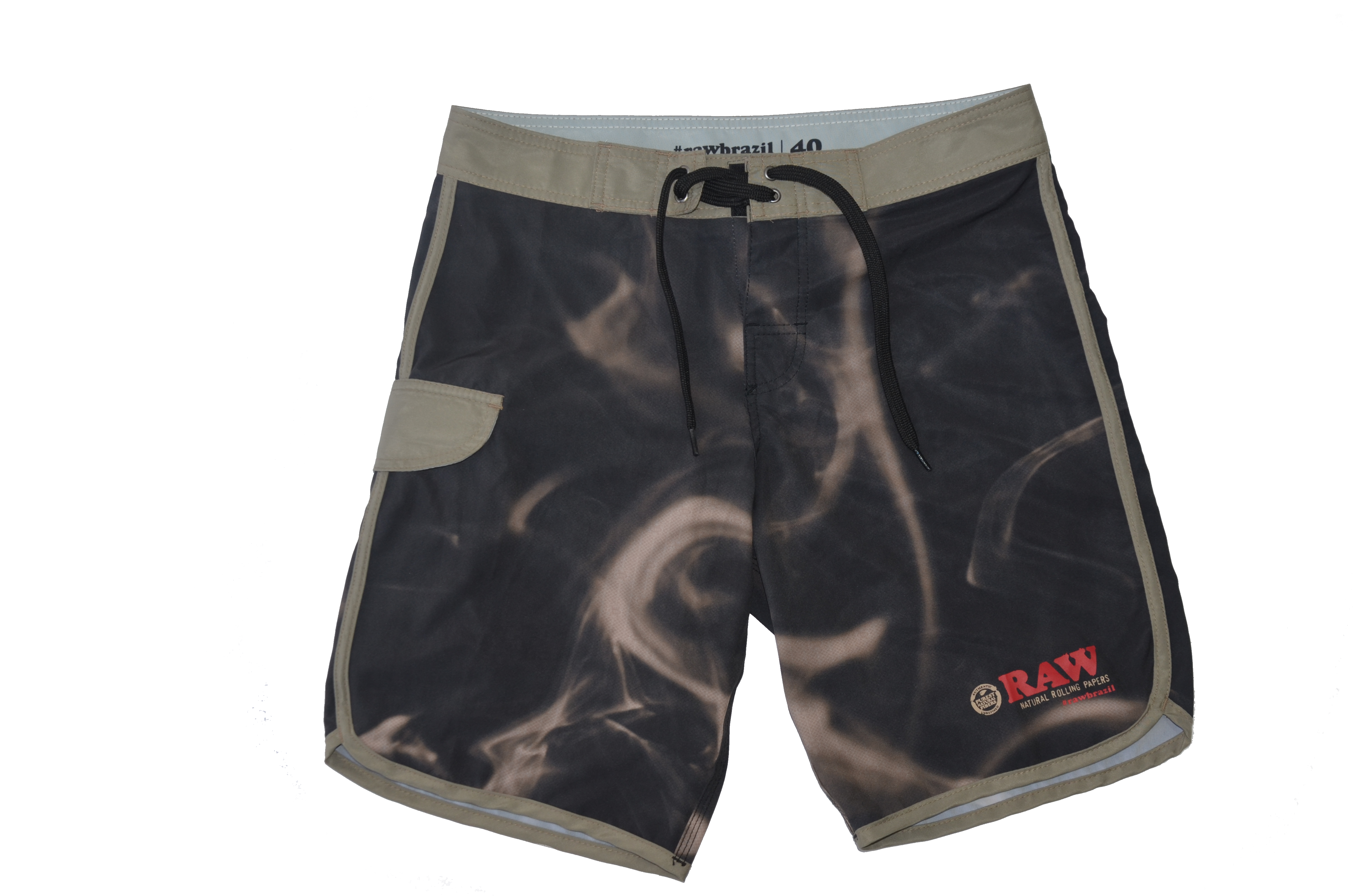 BOARD SHORT #rawbrazil FUMAÇA MARROM