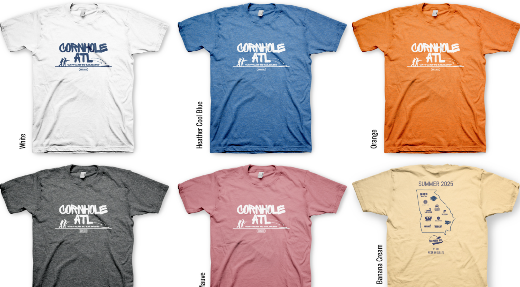 Previous Season CornholeATL Shirt - Various Colors - Summer 2025
