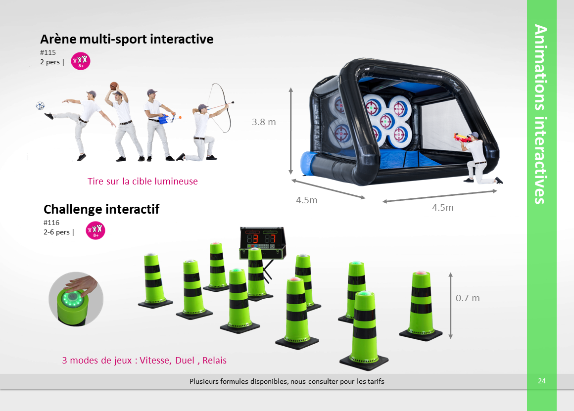 Arène multi-sport ou challenge interactif