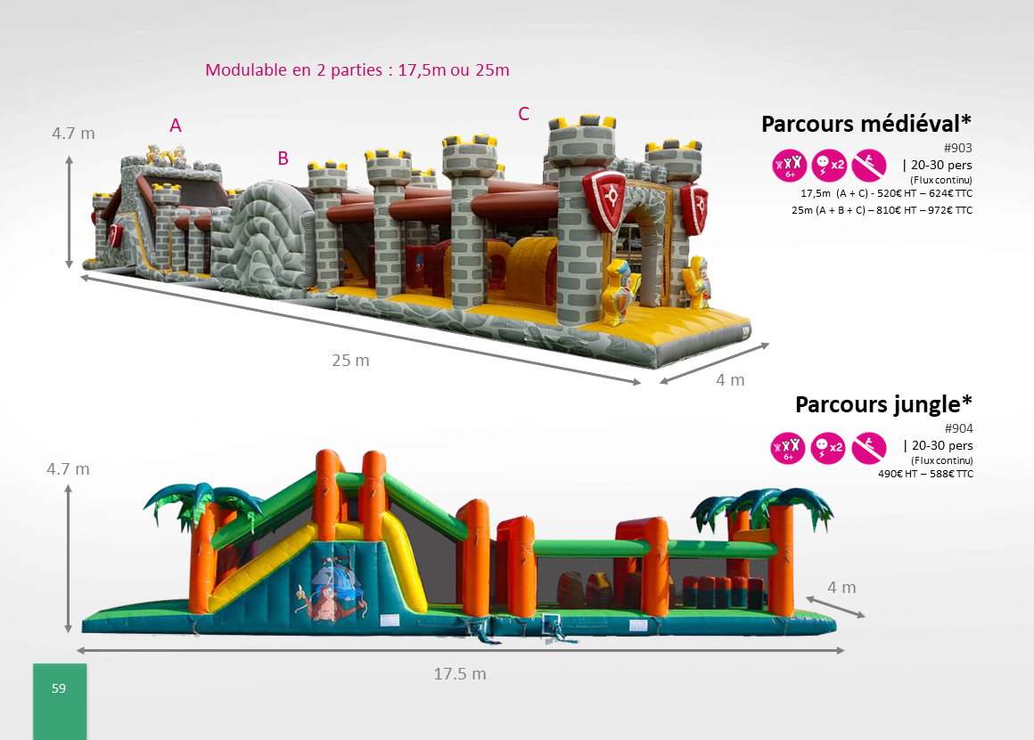 Parcours medieval parcours jungle