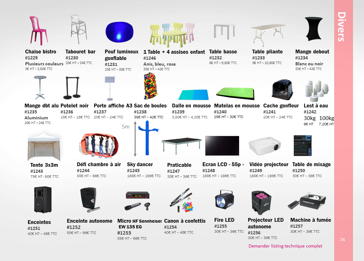 location decor accessoires dj