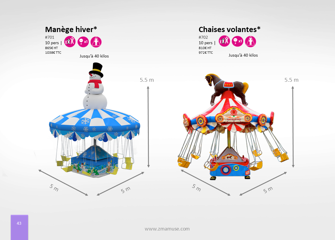 Manèges chaises volantes