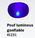 #1231 Pouf lumineux gonflable