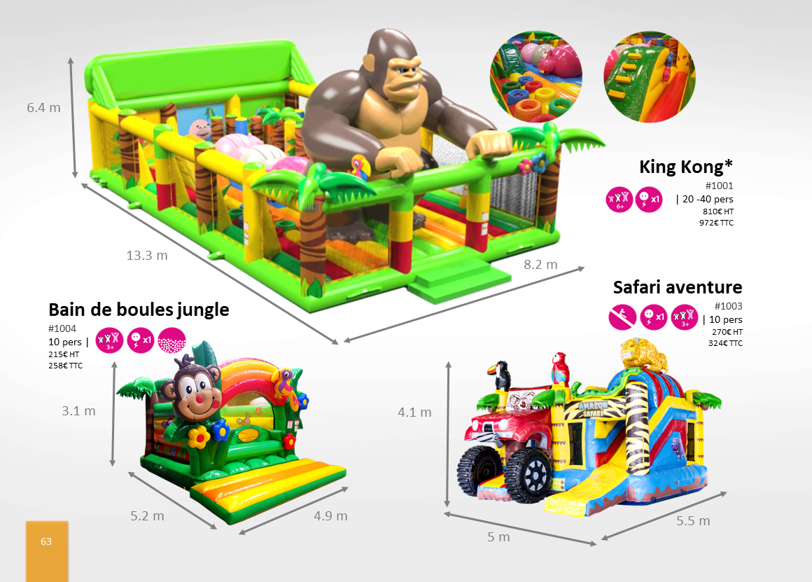 Parc activités jeux gonflables