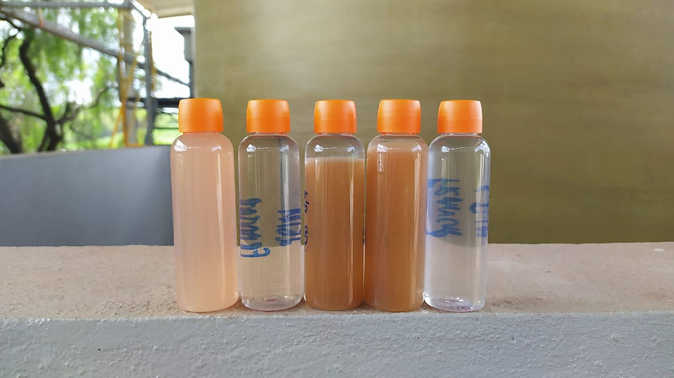 Coleta de água residual para análise
