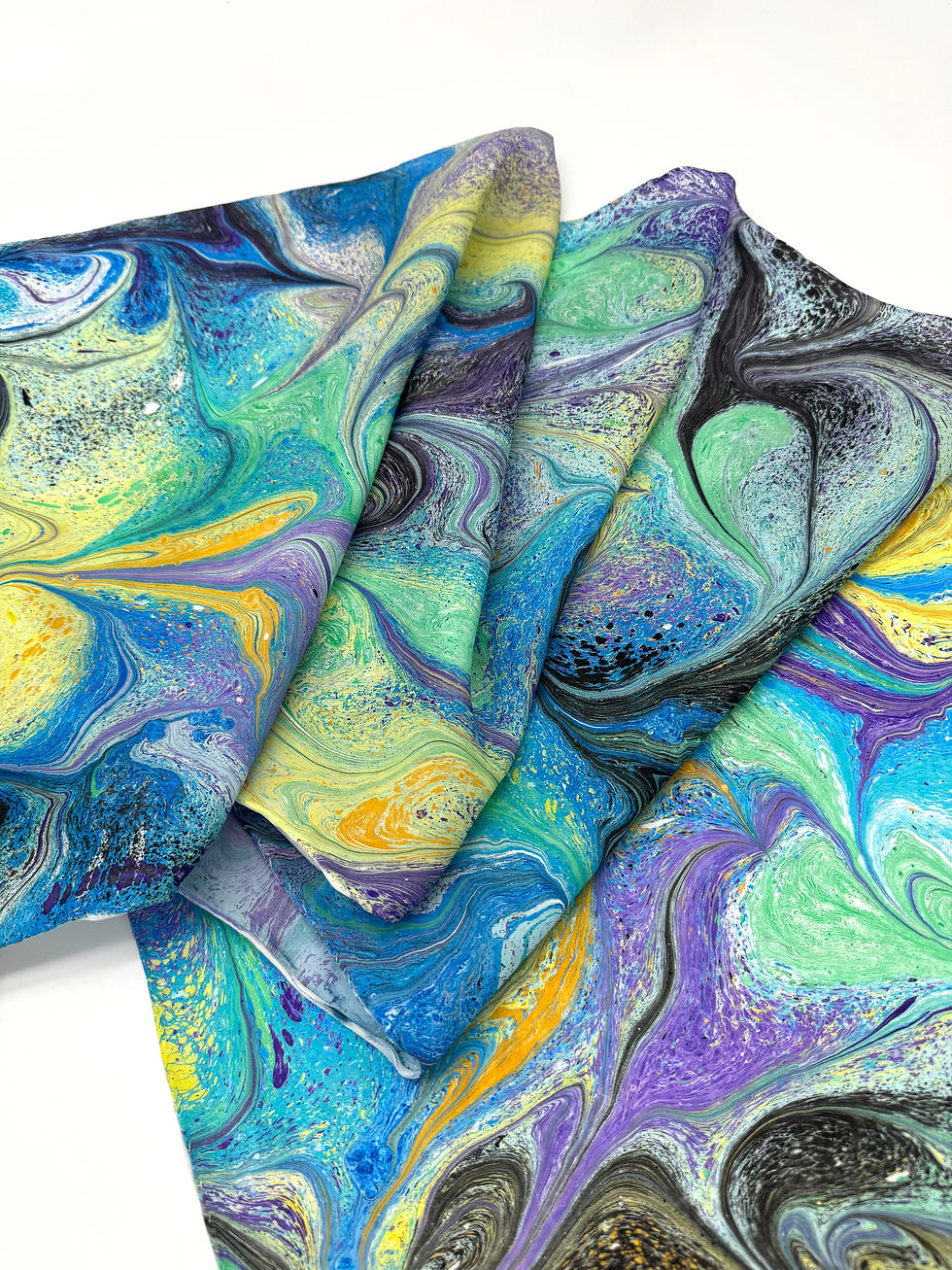 Thumbnail: Midnight Tide Silk Scarf