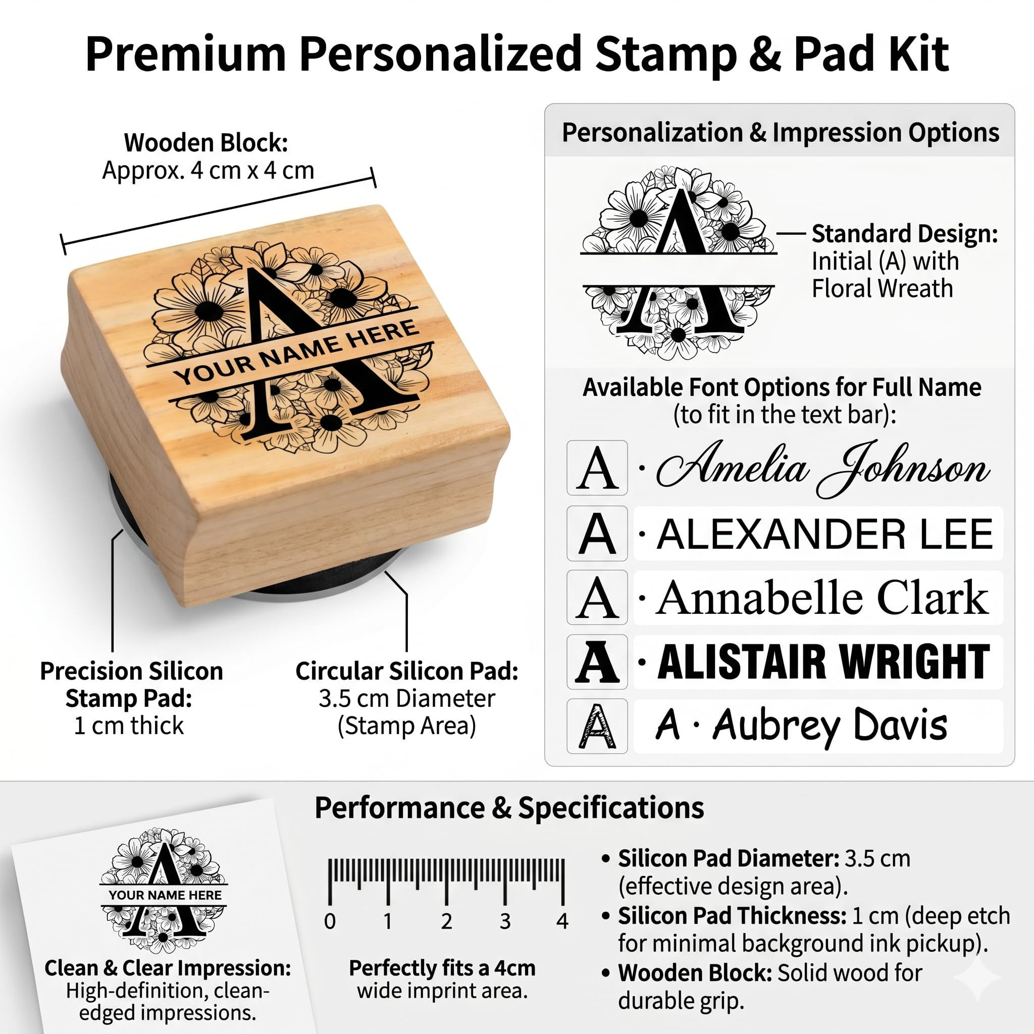Panda Lover Customised Book Stamp with Personalised Name