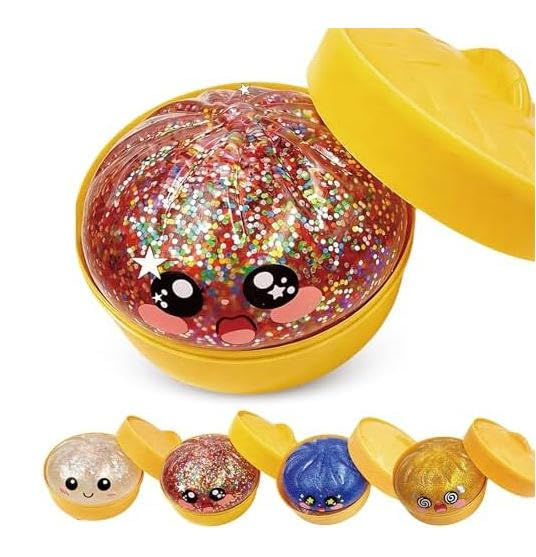 Dumpling Squishy Ball, Glitter Dumpling Mystery Box, Fidget Sensory Toy for A...