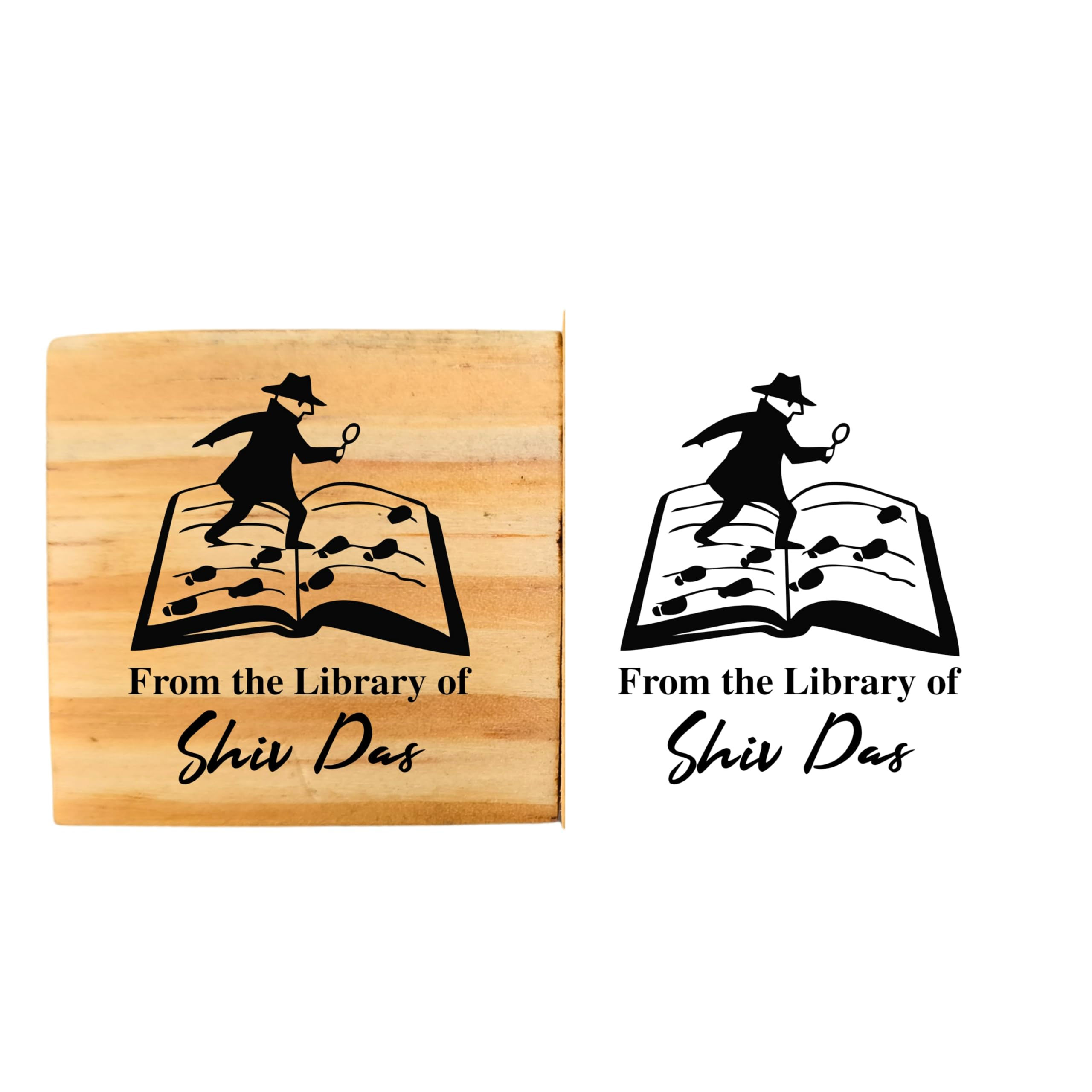 Kunya Personalised Book Stamp with Your Name(3.5 cm Dia), customised for Stam...