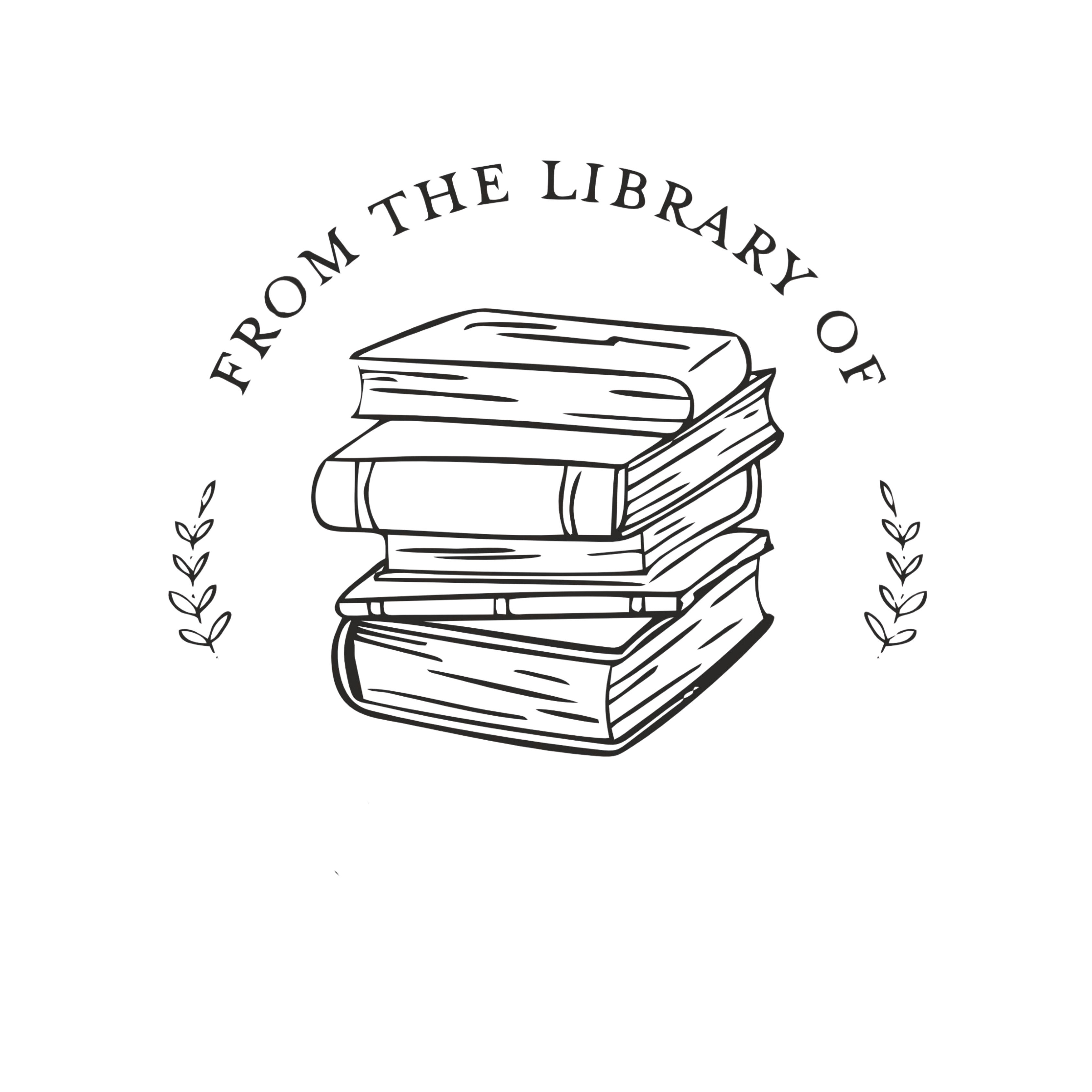 Classic Library Customised Book Stamp With Personalised Name