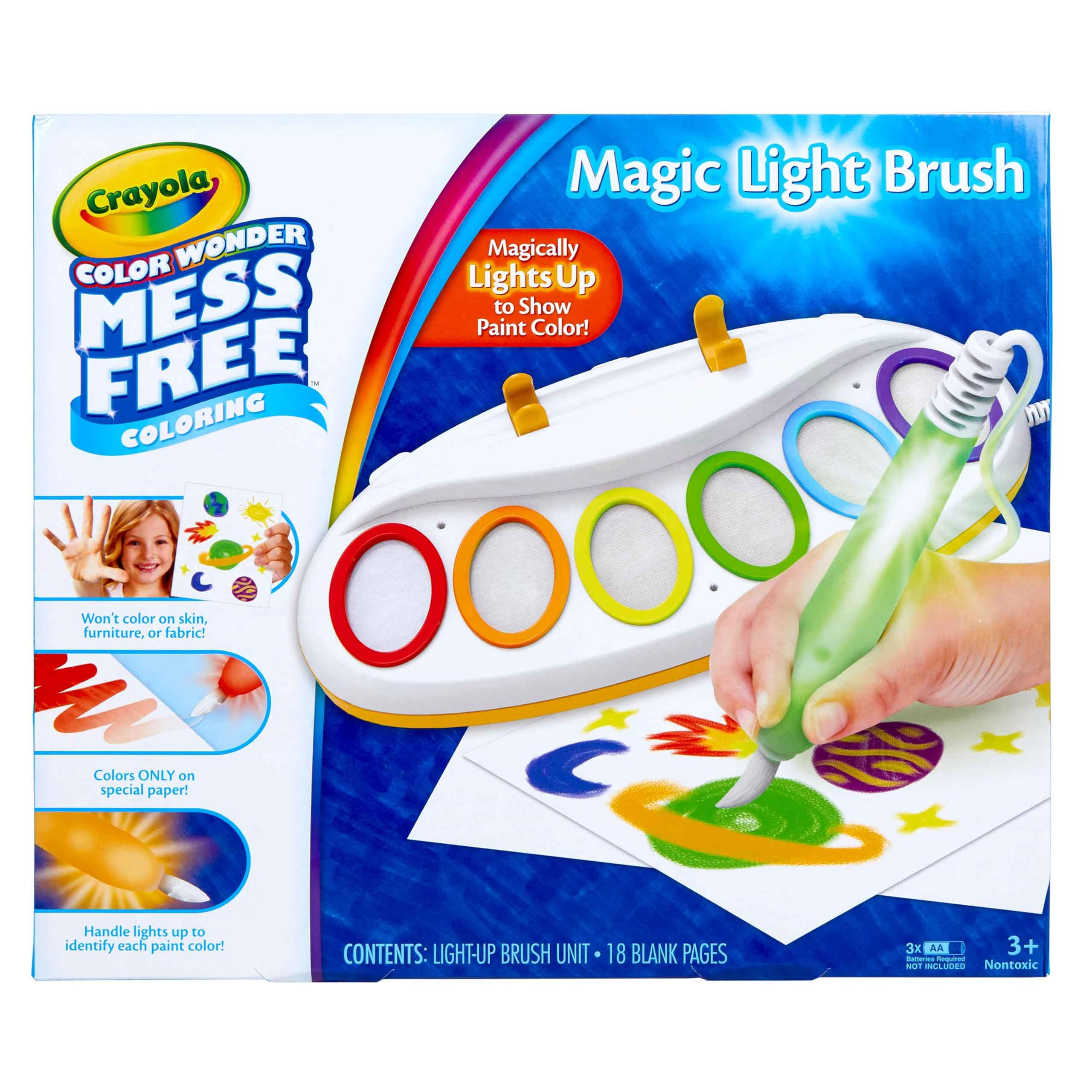 Crayola Color Wonder Magic Light Brush, Mess Free Painting Station for Kids