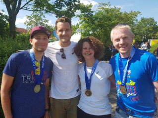 Stefan bei Ironman 70.3 in Kraichgau als Staffelläufer