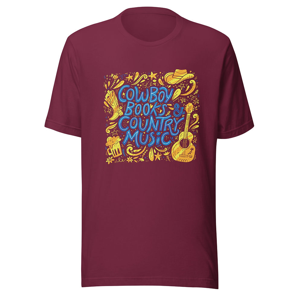 Thumbnail: Cowboy Books & Country Music Tee - PICK YOUR COLOR