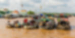 6 boats of vendors in the Can Tho market.