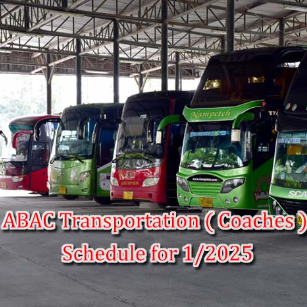 ABAC Transportation(Coaches) Schedule for 1/2025