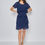 Miniature : Robe courte à volants bleu marine 