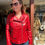 Miniature : Veste en cuir rouge