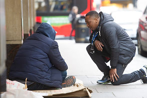 Love in Action engaging with the homeless on the streets