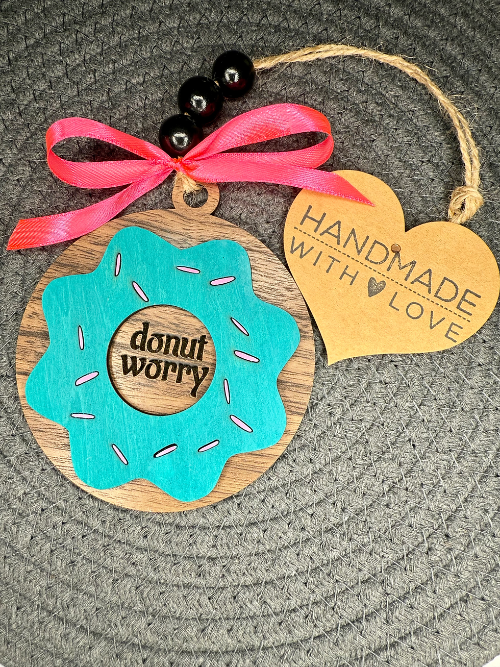 Donut Worry Car Charm