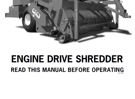 Rears Mfg Engine Drive Shredder Operator's Manual (2005 Model Year)
