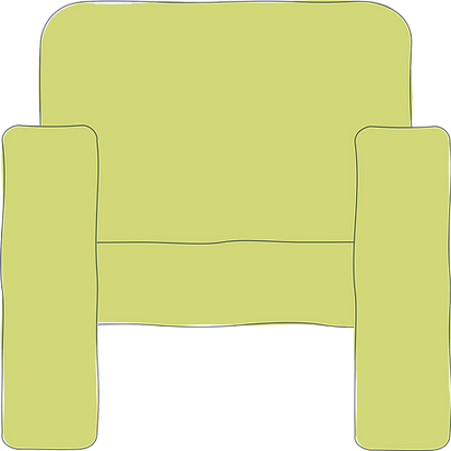 Green arm chair