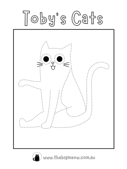 Toby's Cat trace the line