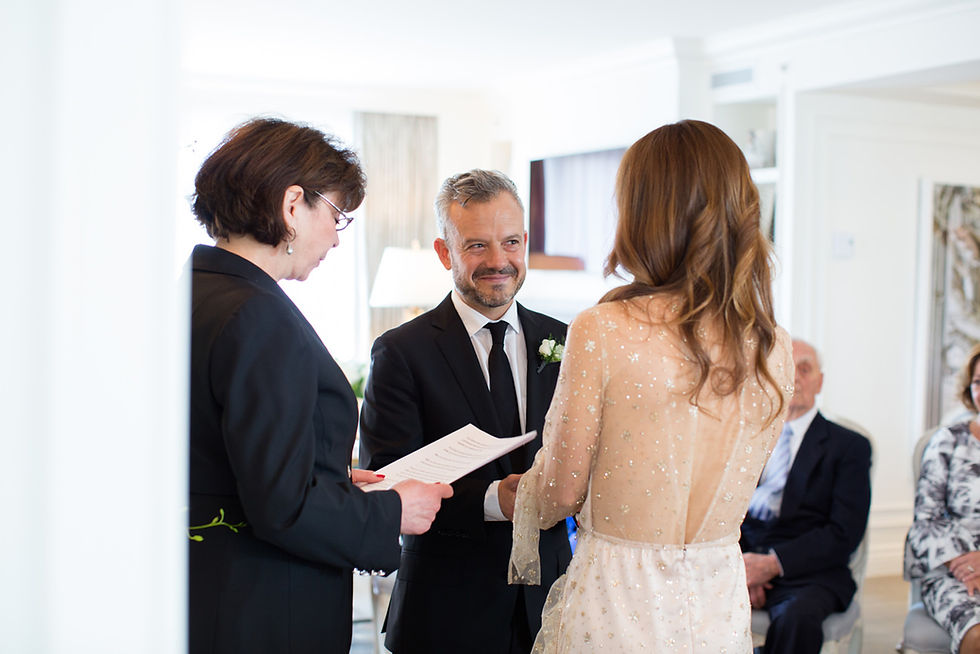 small wedding ceremony at home