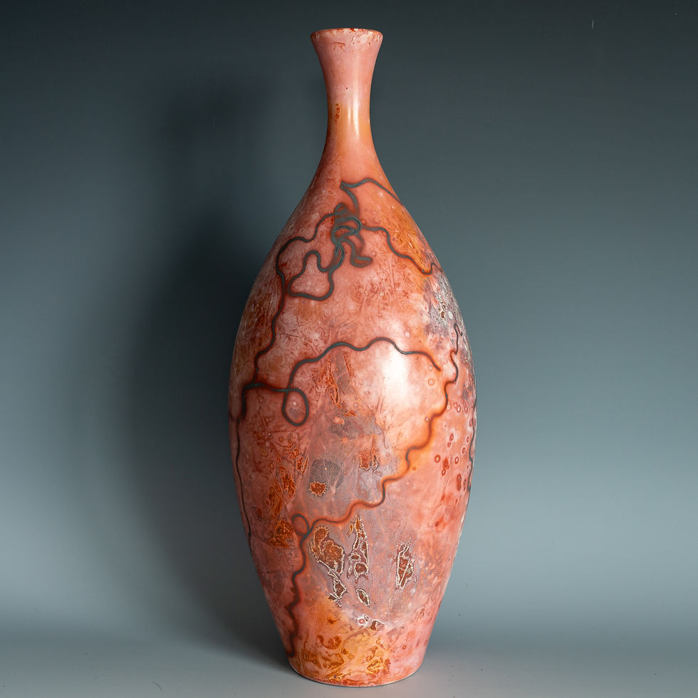 Thumbnail: Saggar fired vase