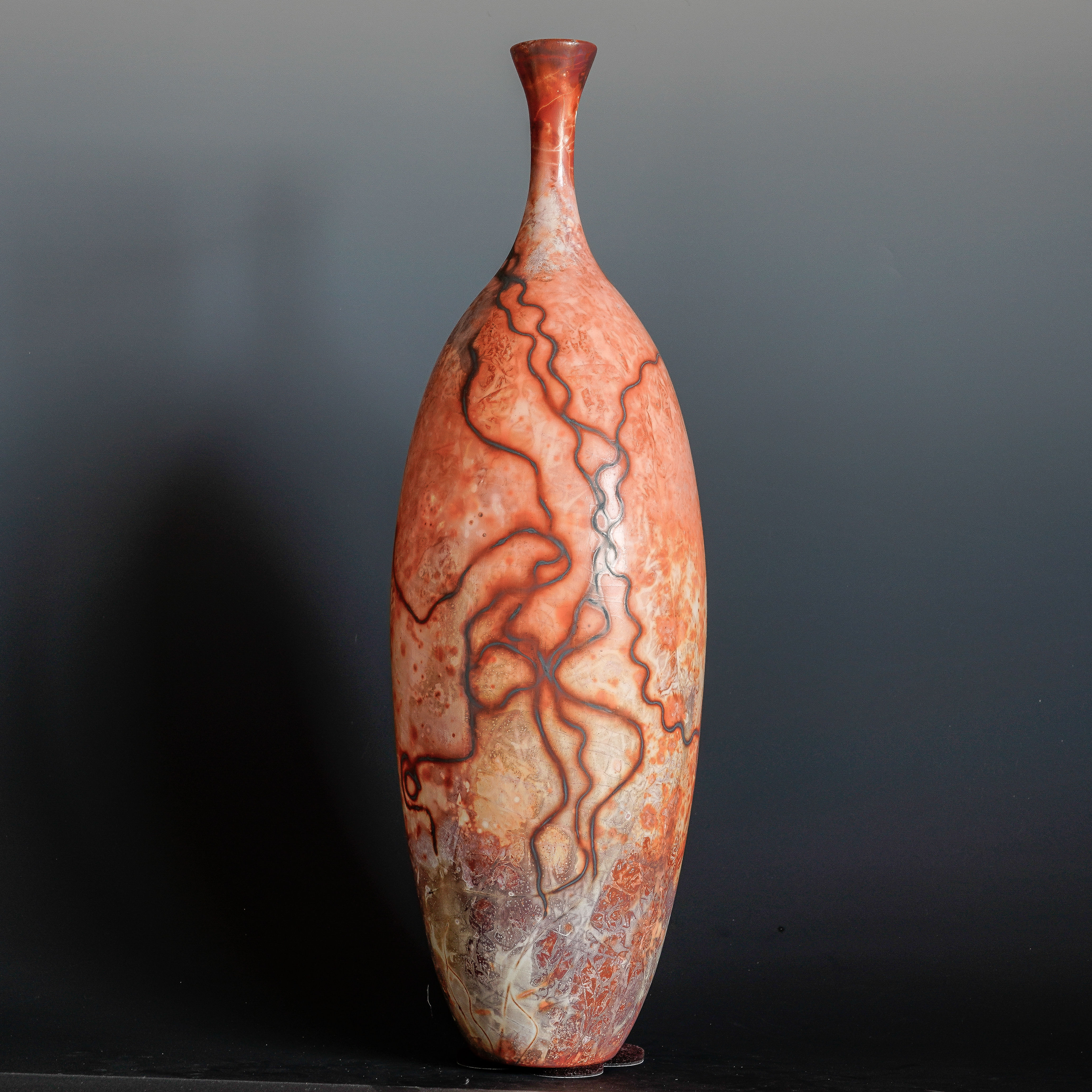 Saggar fired vase