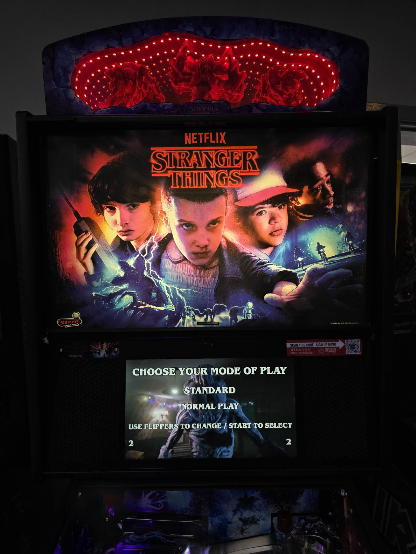 STANGER THINGS PINBALL MACHINE