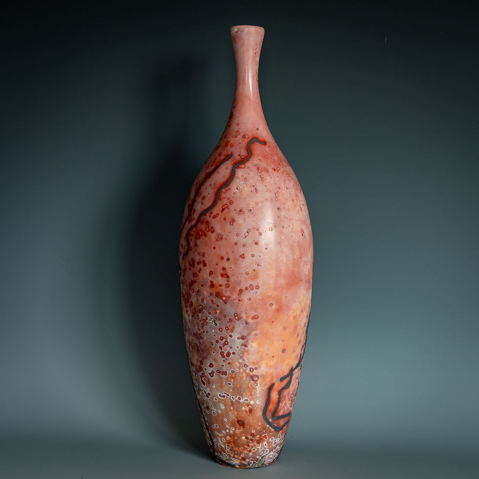 Thumbnail: Saggar fired vase