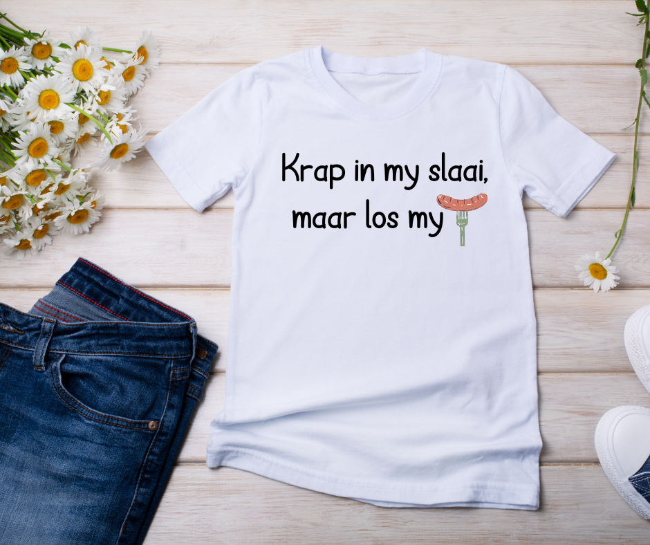T-Shirt with image printed - Afrikaans - Slaai