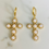 Thumbnail: Amalfi Pearl and Diamond cross Earrings 