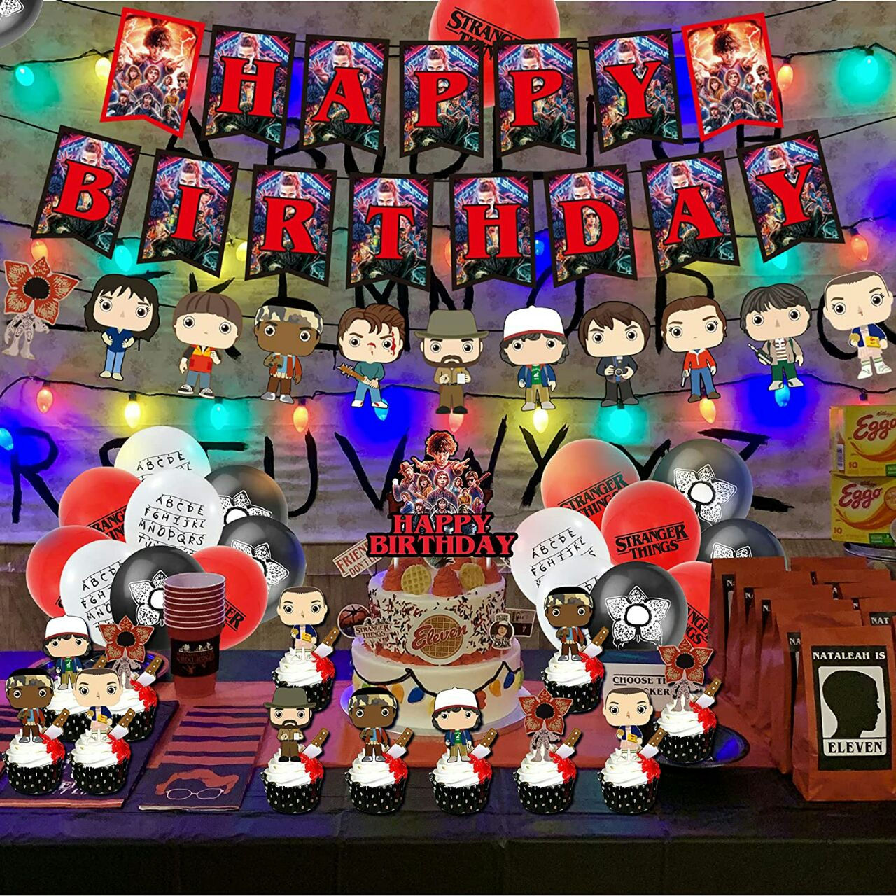 Stranger Things Party Supplies 101pcs Party Decorations Included Happy Birthday