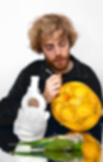 Charles Degeyter in his studio, image courtesy the artist and the gallery.