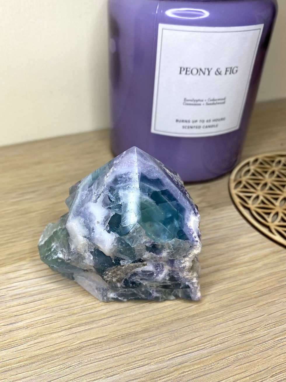 Miniatyrbild: Fluorit, toppolerad  