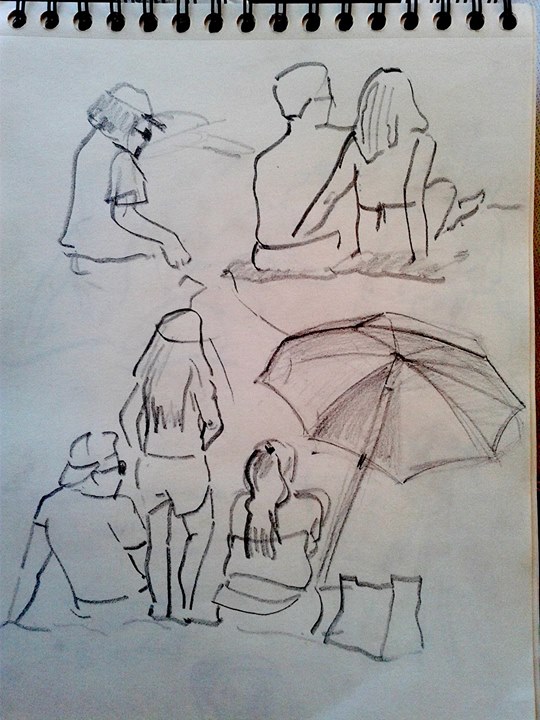 Personas playa