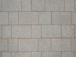 Gray concrete paving stones