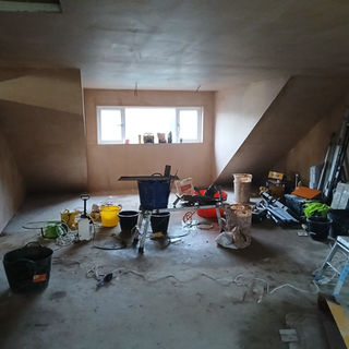 Renovation site with tools