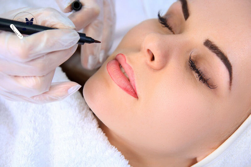 Xăm môi chỉnh sửa lại viền bị lệch