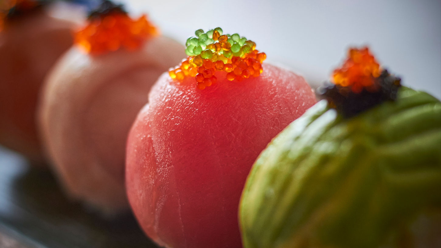 Temari Sushi Salmon Tuna Avocado Caviar food photography styling ad campaign 