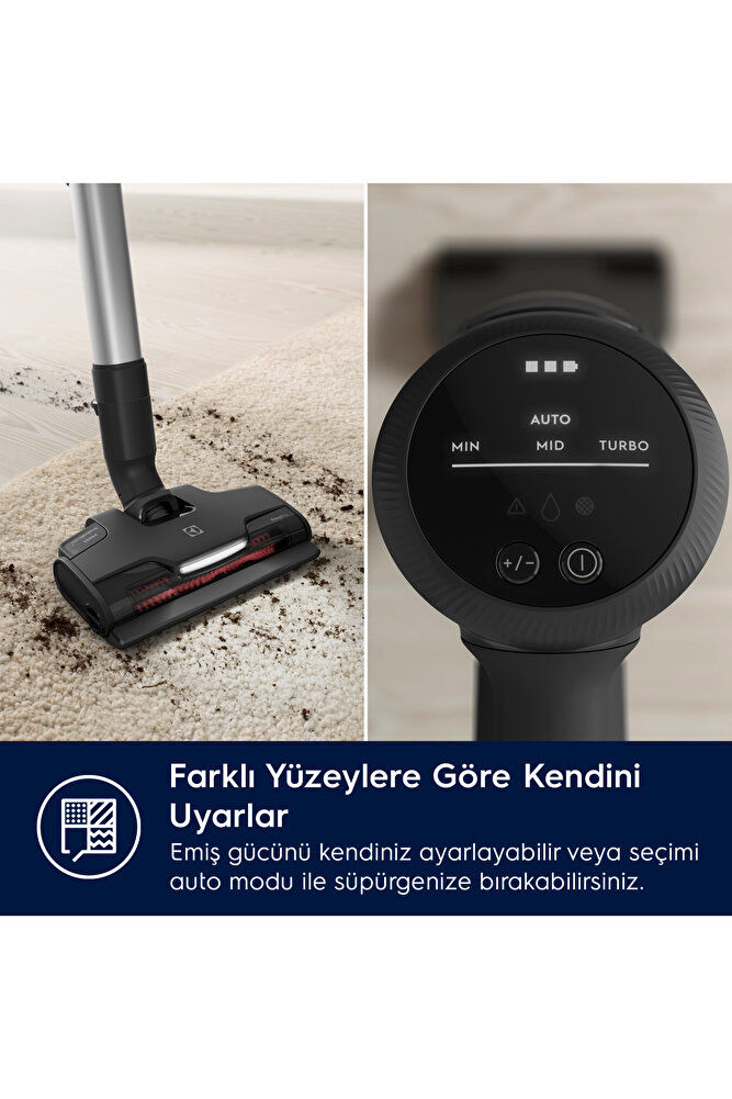 Küçük resim: Ep81ub25gg Hygenic 800 Cordless Cleaner 25.5 V Dikey Şarjlı Süpürge