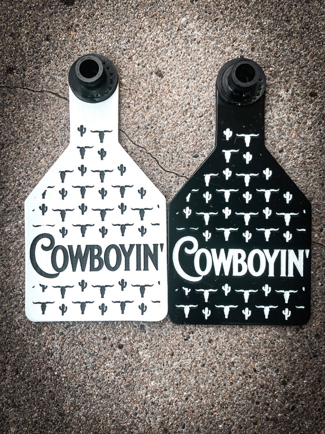 Cowboyin’ LIVESTOCK keychain/rear view mirror tag