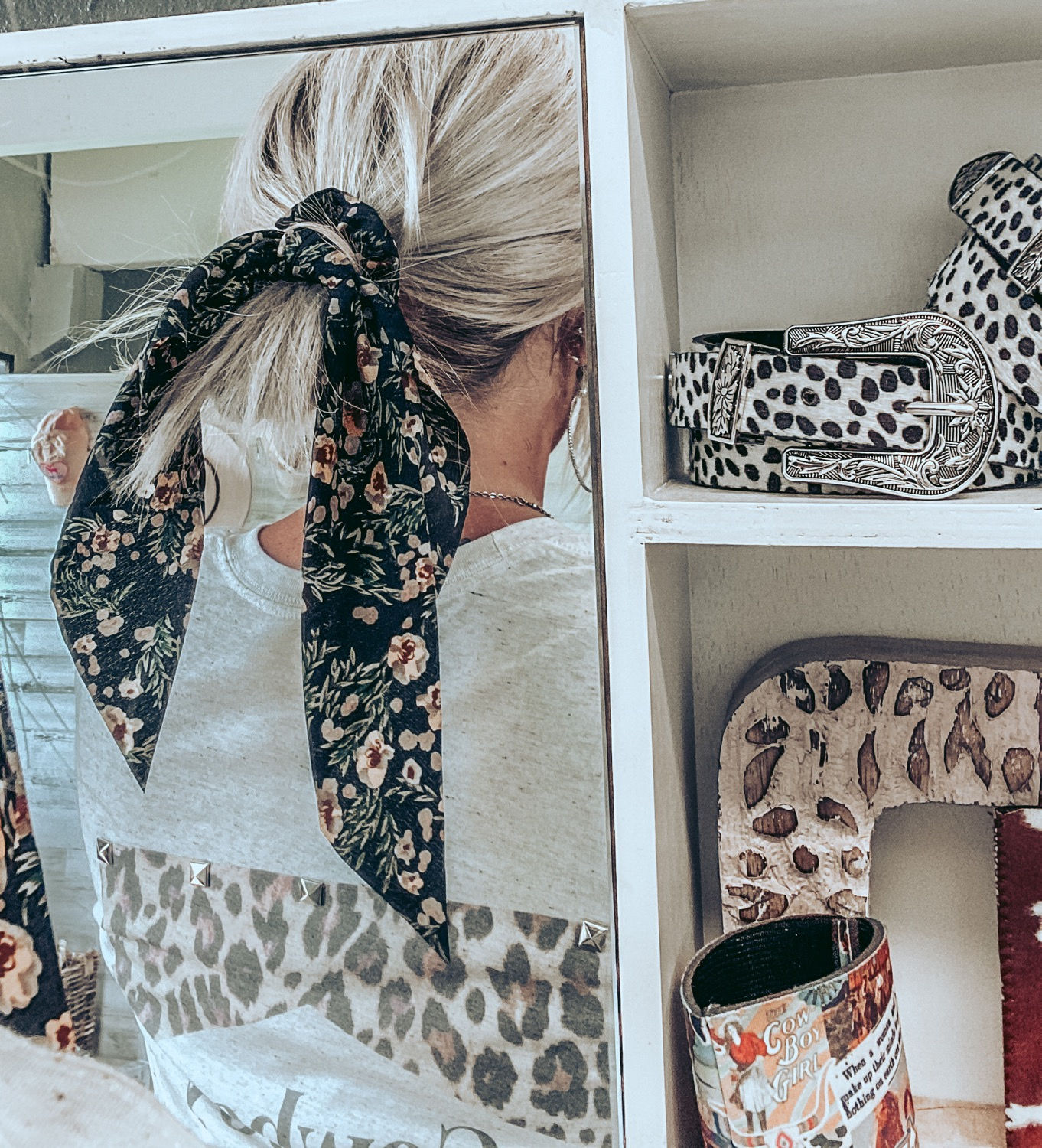 Floral Scrunchie scarves 